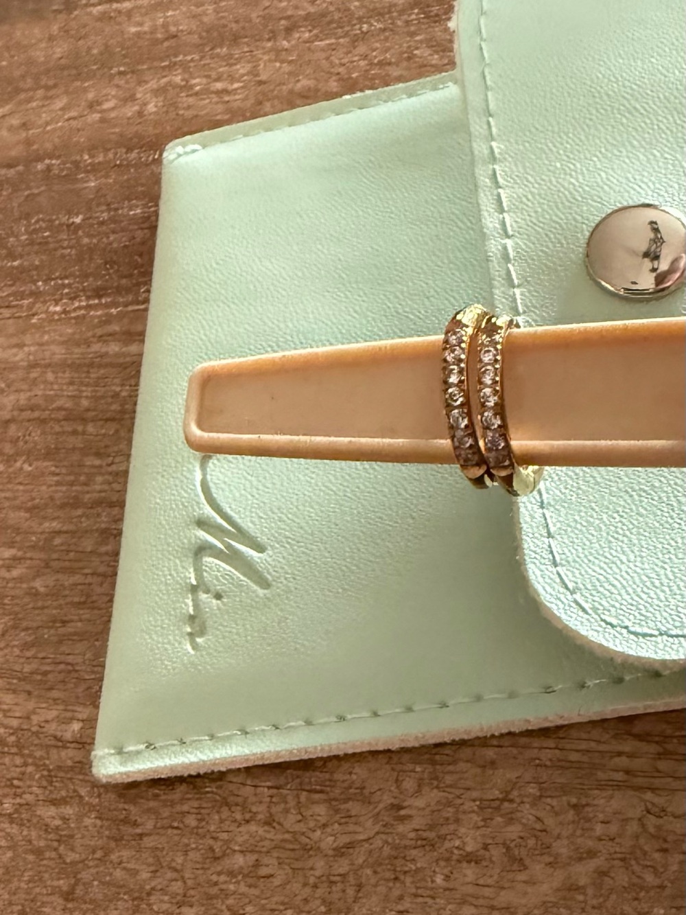 Rose gold tiny clasp hoop earrings